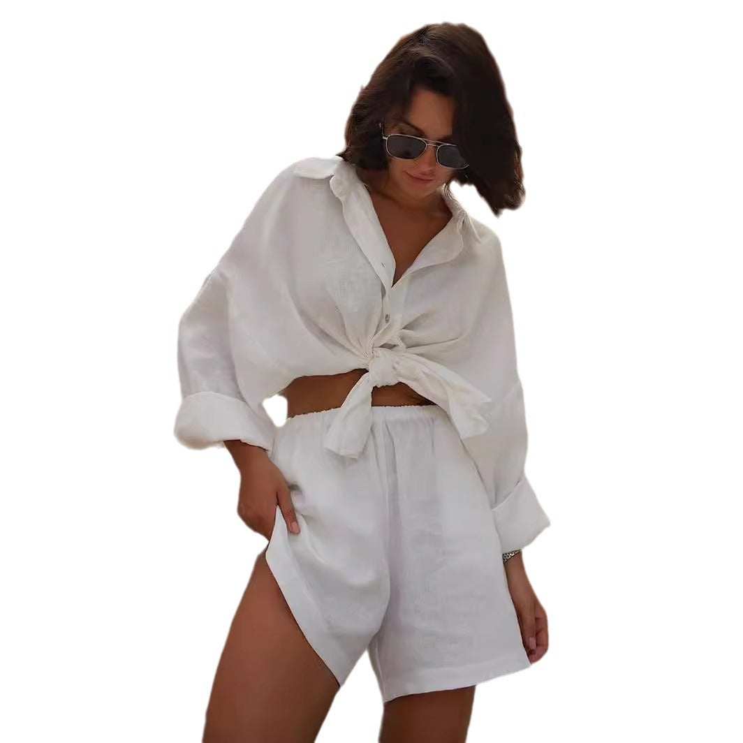 Women's Shirt Outfit Summer Vacation Casual Loose Suits