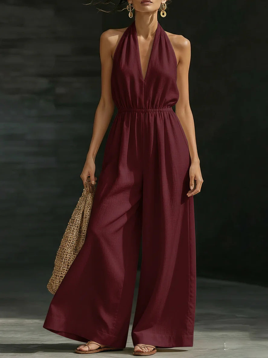 Women's Summer Halter Design Sense Graceful Fashionable Commuter Women's Jumpsuit/clothing