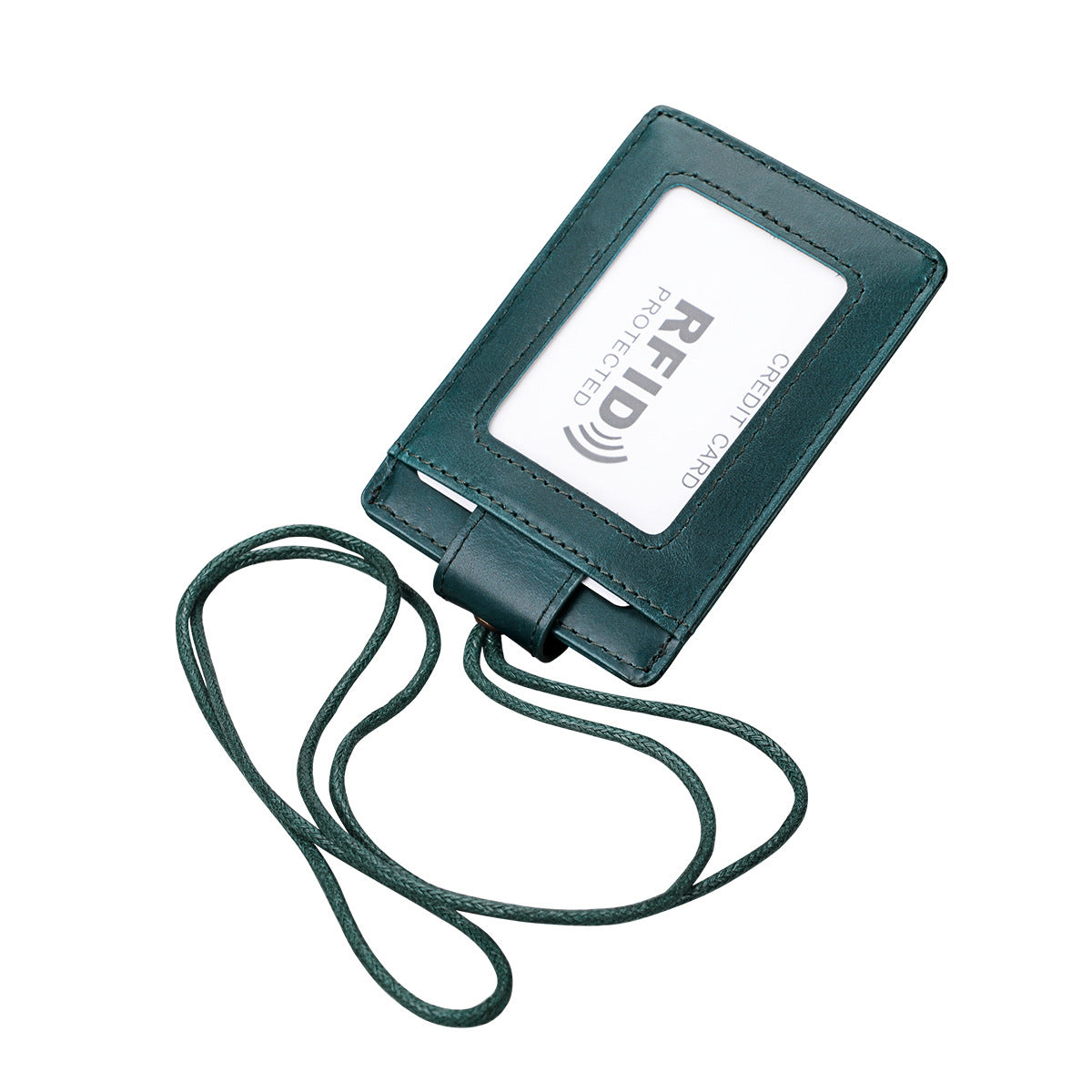 Genuine Leather Hangtag Work Permit Exhibition Card Holder