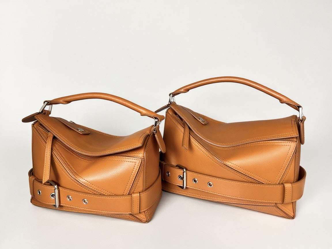 Unique Women's Genuine Leather Punk Locomotive Handbags