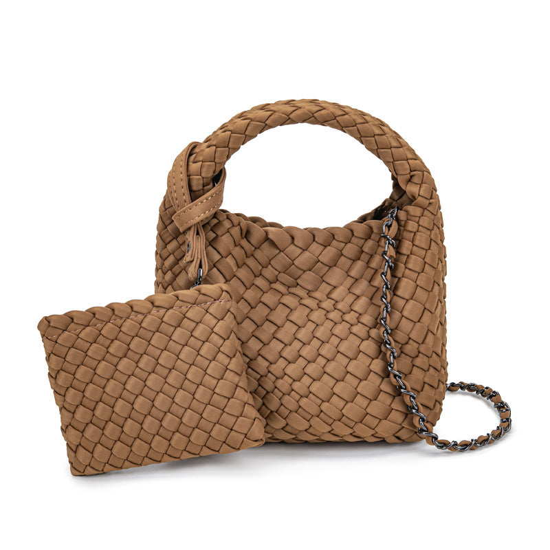Elegant Glamorous Basket Woven Neoprene Mini Handbags