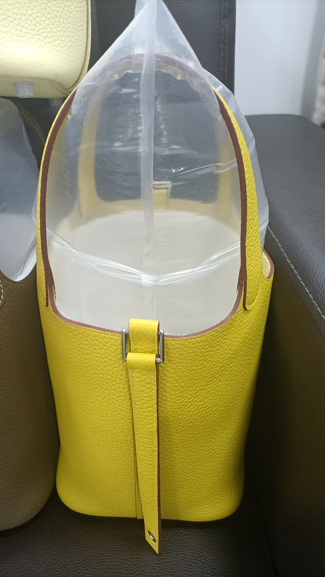 New Vegetable Basket Layer Thickness Cowhide Handbags