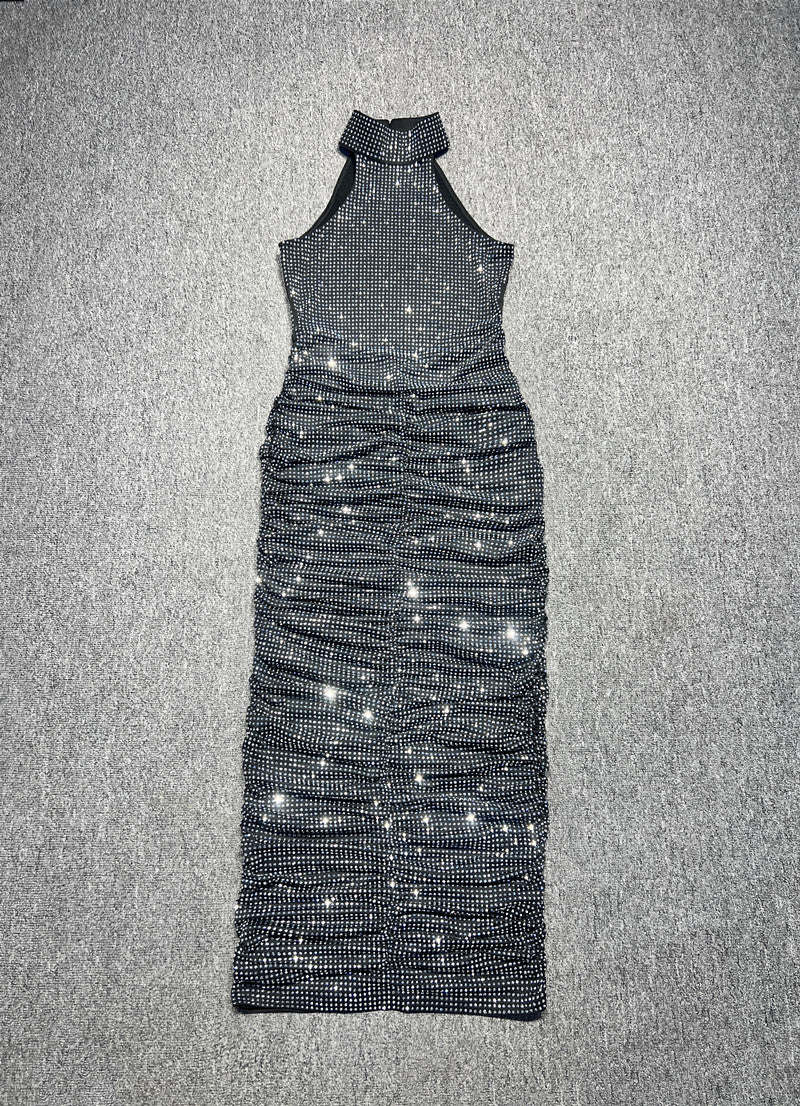 French Rhinestone Strap Dress Affordable Luxury Dresses
