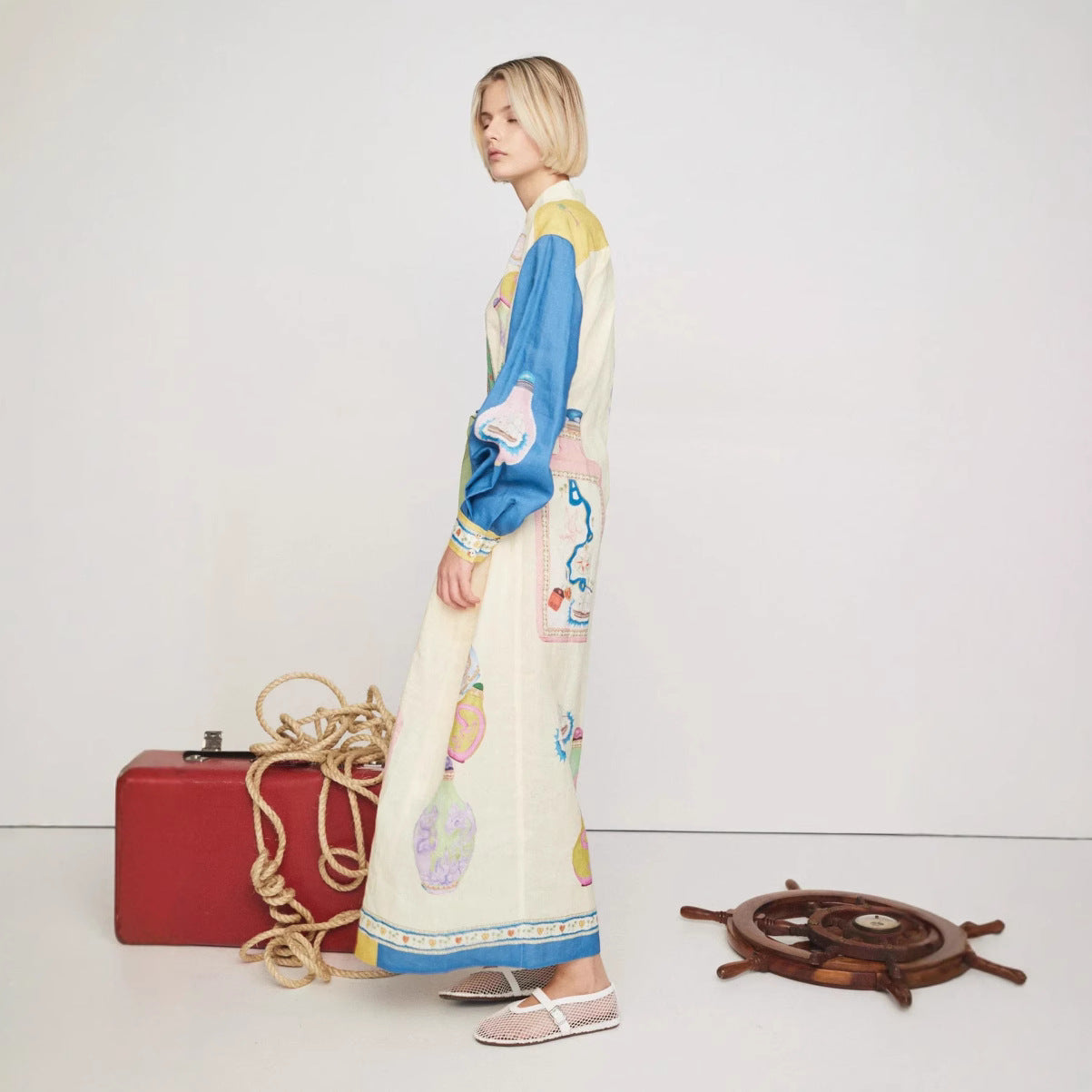 Unique Casual Fashion Printed Long Dress Dresses