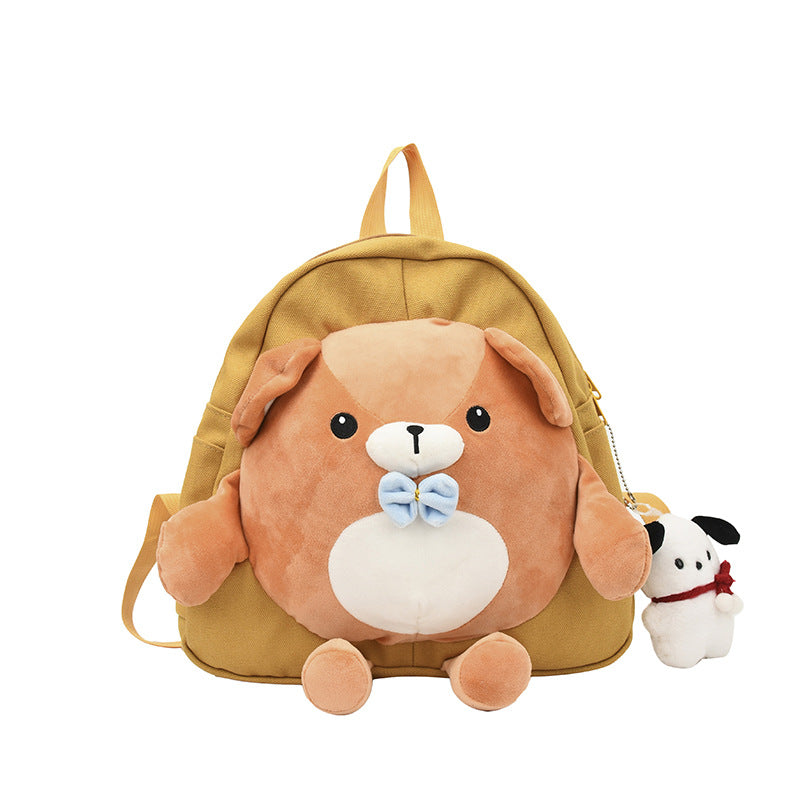Cartoon Cute Canvas Female Egg Puff Backpacks