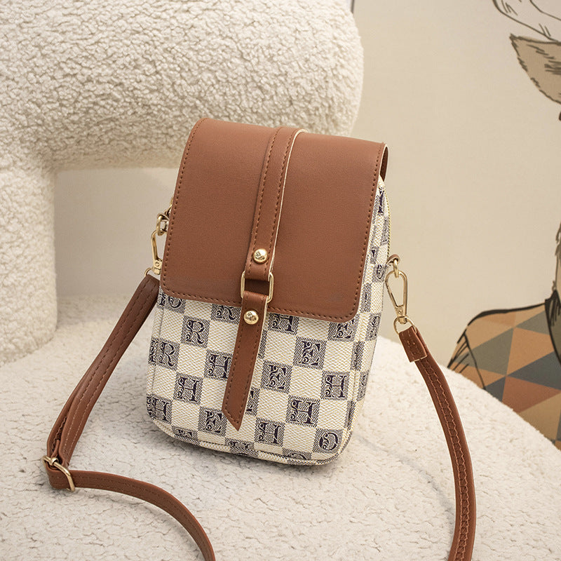 Women's Popular Mobile Printed Soft Leather Phone Bags