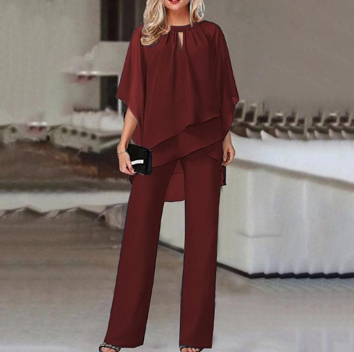 Beautiful Women's Solid Color Loose Irregular Fashion Casual Suit