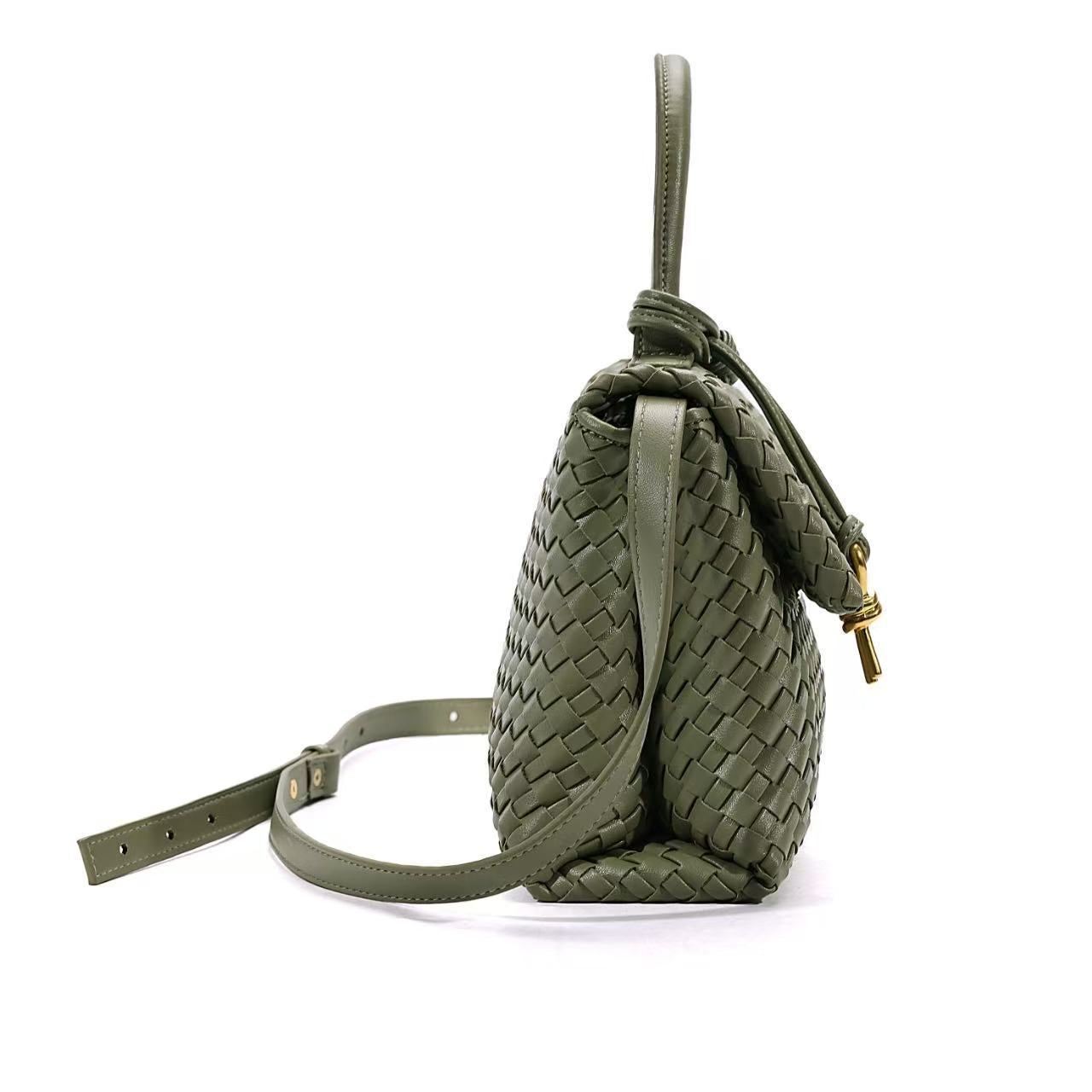 Classic Women's Woven Fashion Leather Handmade Handbags