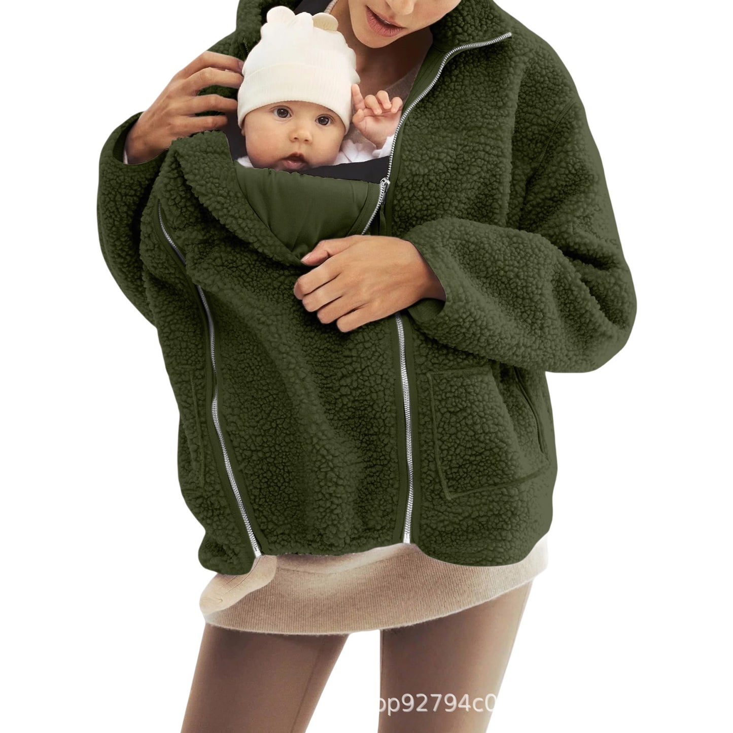Loose Kangaroo One-piece Solid Color Idle Style Coats
