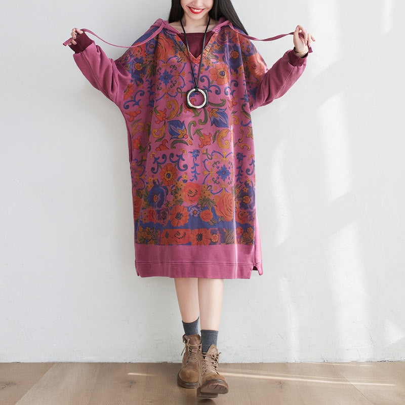 Distressed Stitching Sleeves Long Hoodie Large Slimming Sweaters