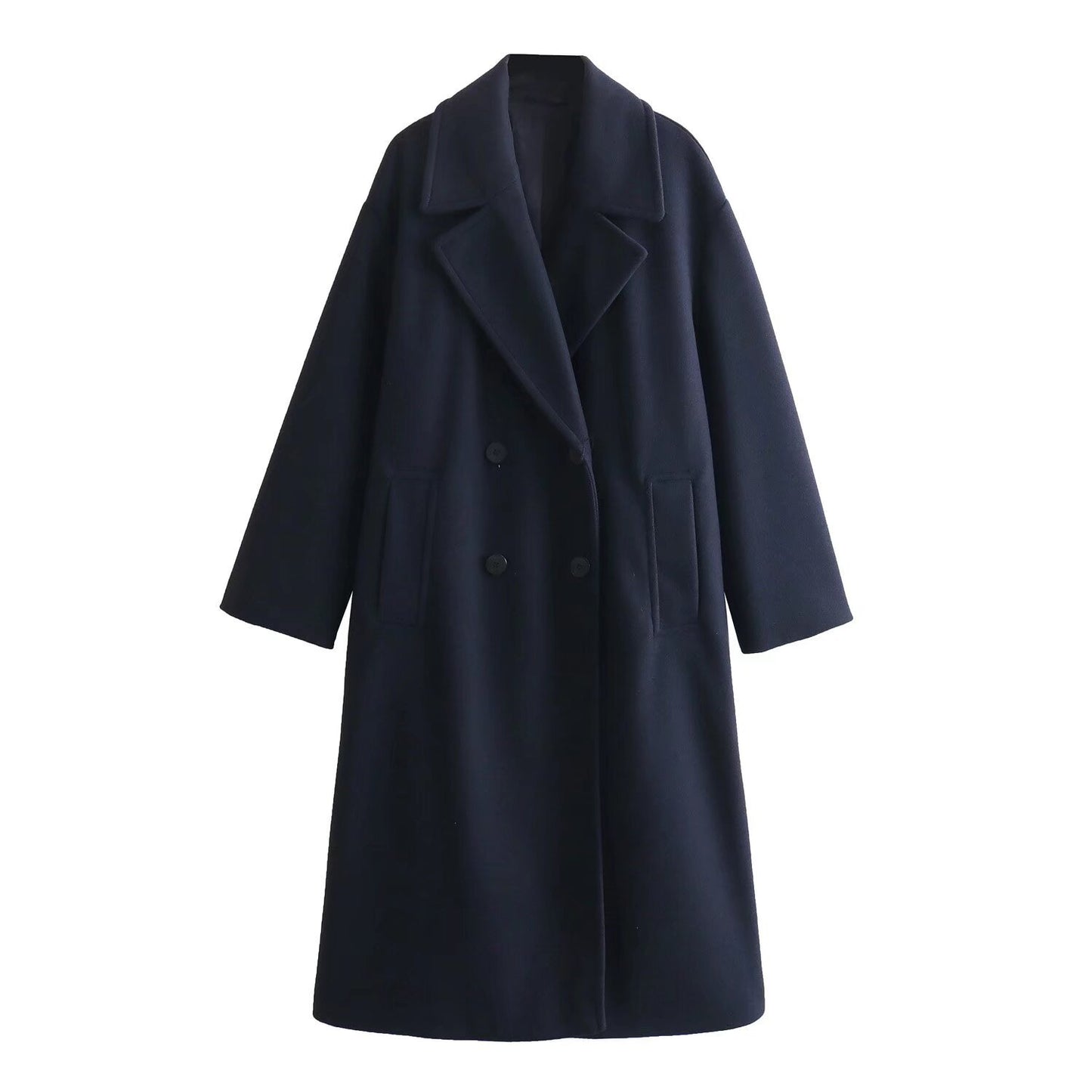 Autumn Soft Double Row Ornament Loose Coats