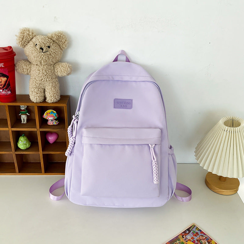 Women's High-grade Canvas Boys High Simple Large Middle School Students' Schoolbags