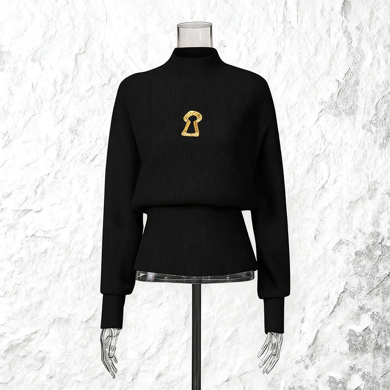 High-grade Pullover Design Metal Hollow Decorative Sweaters