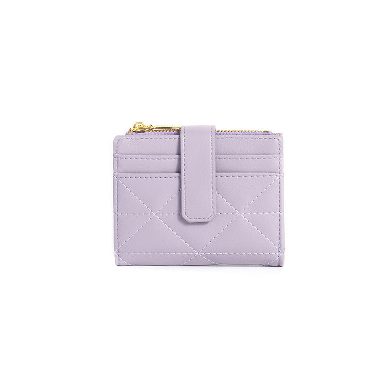Women's Korean Style Embroidery Yarn Classic Zipper Ladies Wallets