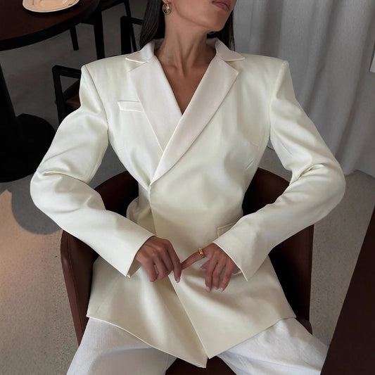 Women's Sexy Solid Color Back High-grade Design Blazers
