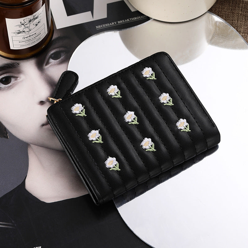 Women's Cream Style Classic Short Fashion Two Ladies Wallets