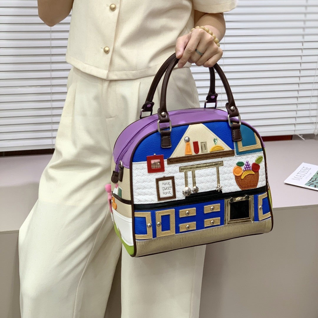 Fashion Women's Portable Personalized Embroidered Creative Handbags