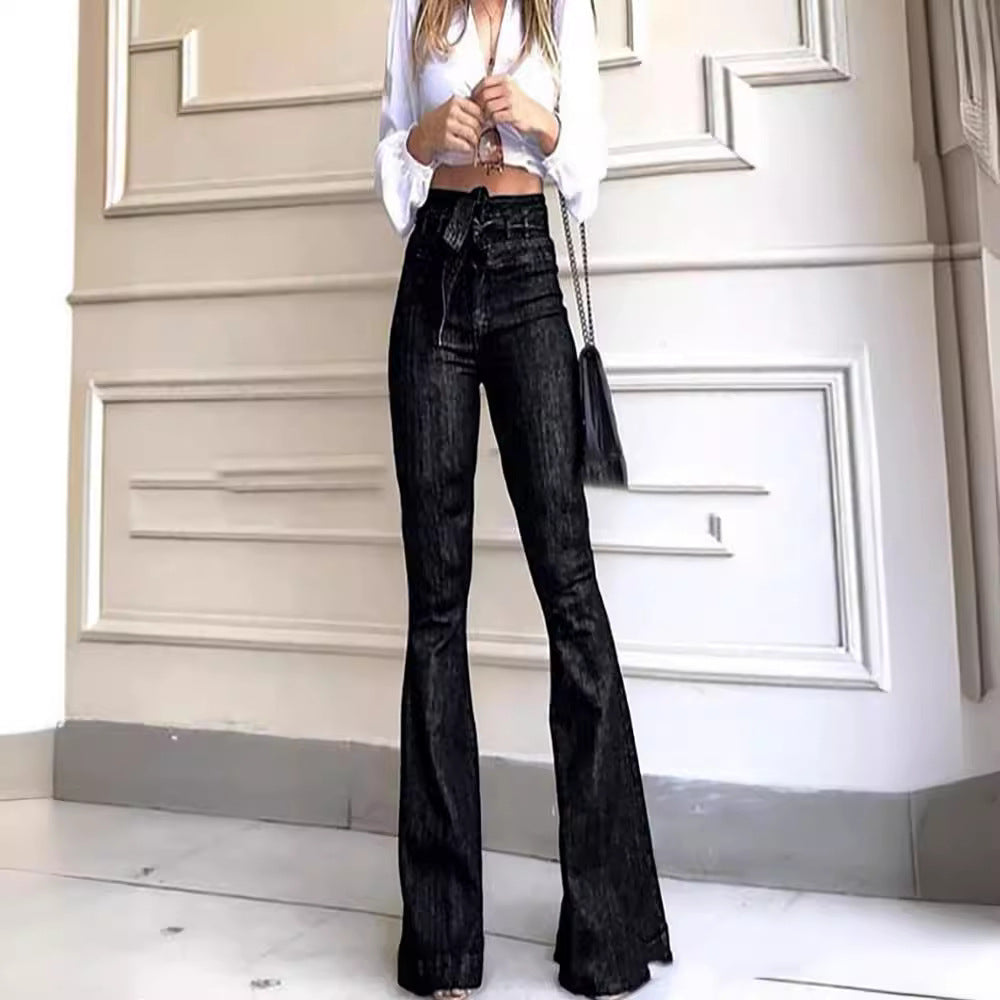 Slouchy Women's Stretch With Belt Skinny Women's Jeans
