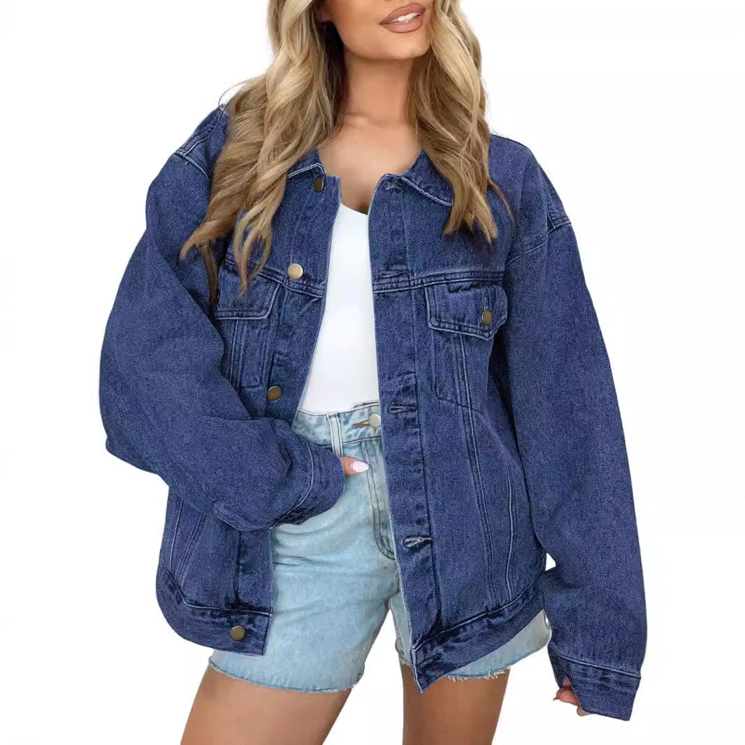 Women's Denim Casual Loose Autumn Long Sleeve Jackets