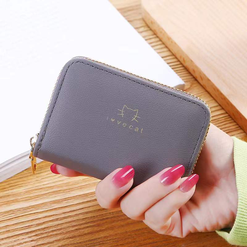 Women's & Men's & Simple Fashion Expanding Zipper License Card Holder