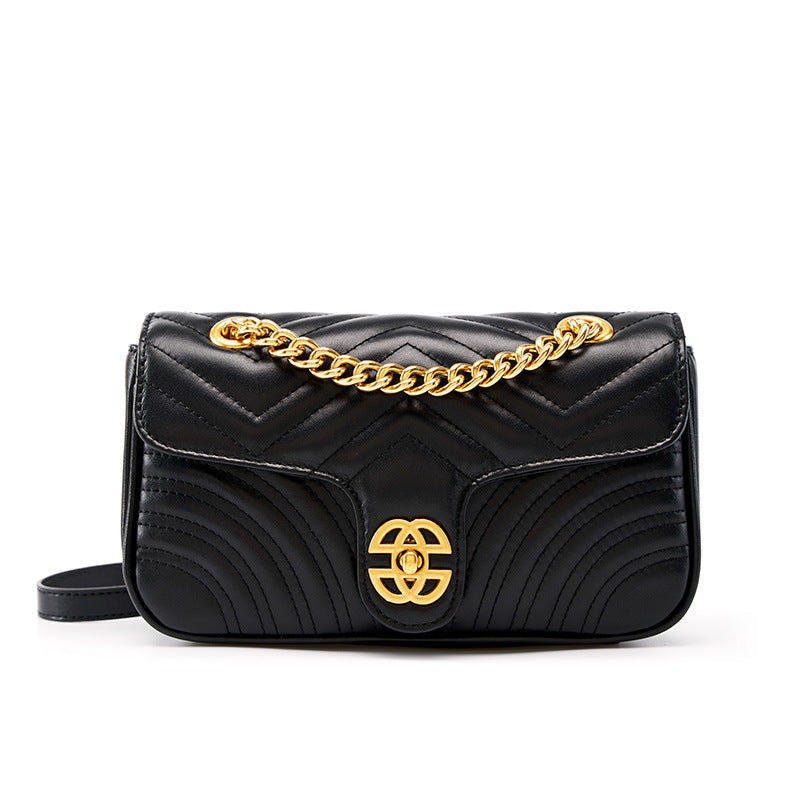 Women's Layer Cowhide Sachet Niche High Sense Bags