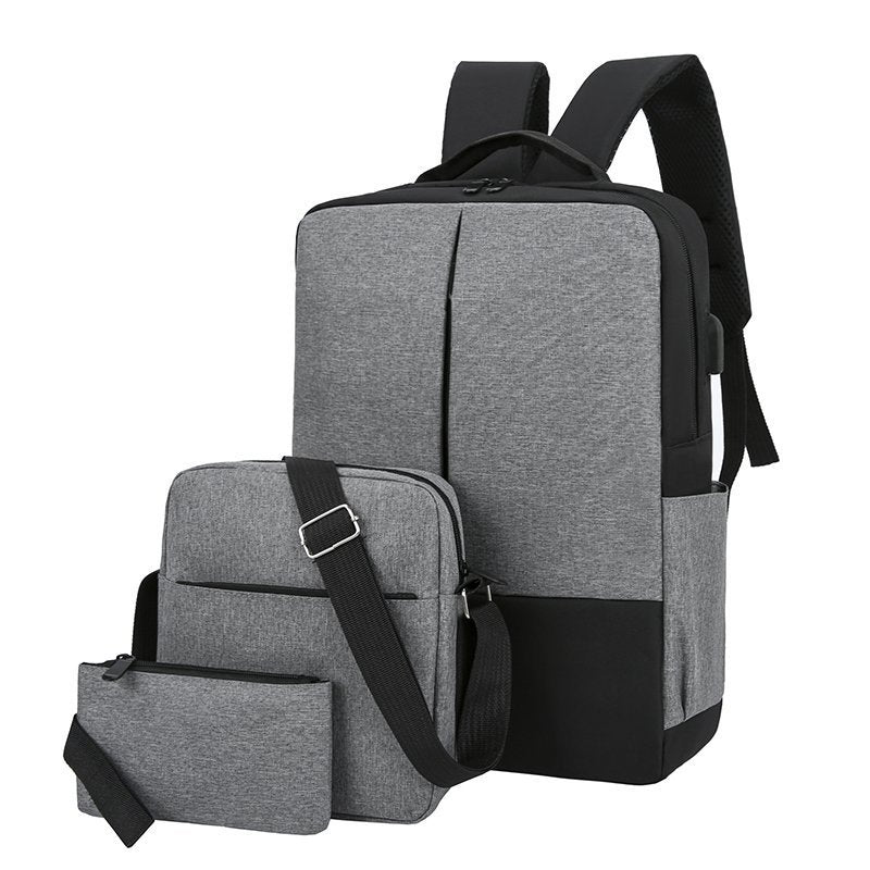 Pretty Three-piece Male Female Notebook Computer Backpacks
