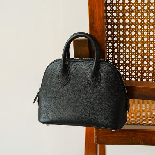 Women's Artisan Bowling Shell Top Layer Cowhide Crossbody Bags