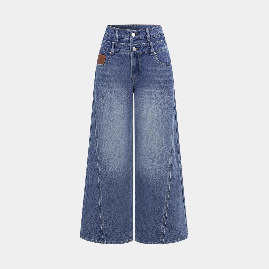 Women's High Waist Wide Leg Loose Slimming Women's Jeans
