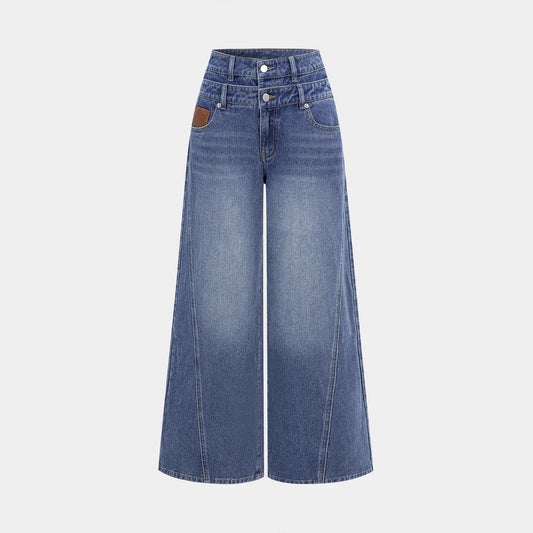 Women's High Waist Wide Leg Loose Slimming Women's Jeans