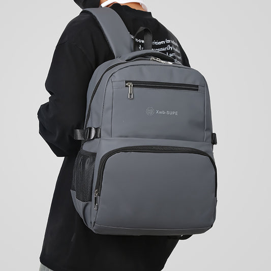 Men's Large Capacity Computer Waterproof College Junior Travel Bags