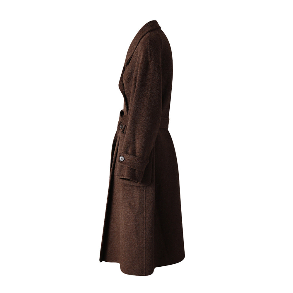 Women's High-grade Graceful Fashionable Double-sided Woolen Large Coats