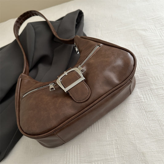 Women's High-grade Niche Large Capacity Retro Leisure Shoulder Bags