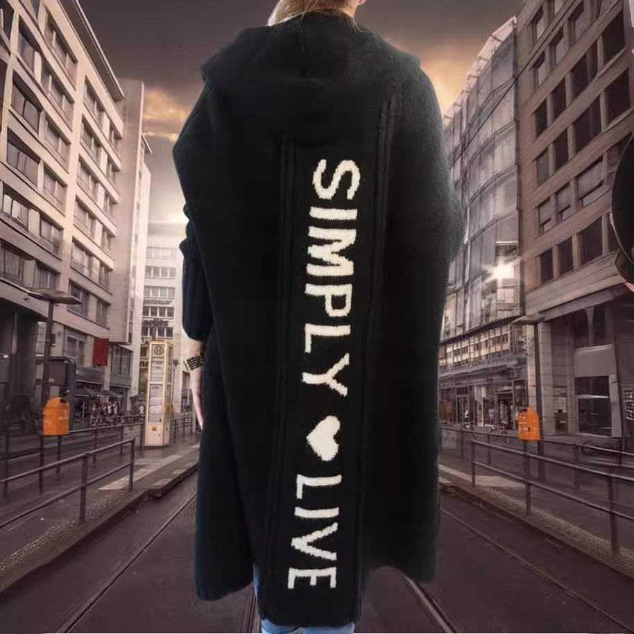 Women's Knitted Idle Style Loose Mid-length Knitwear