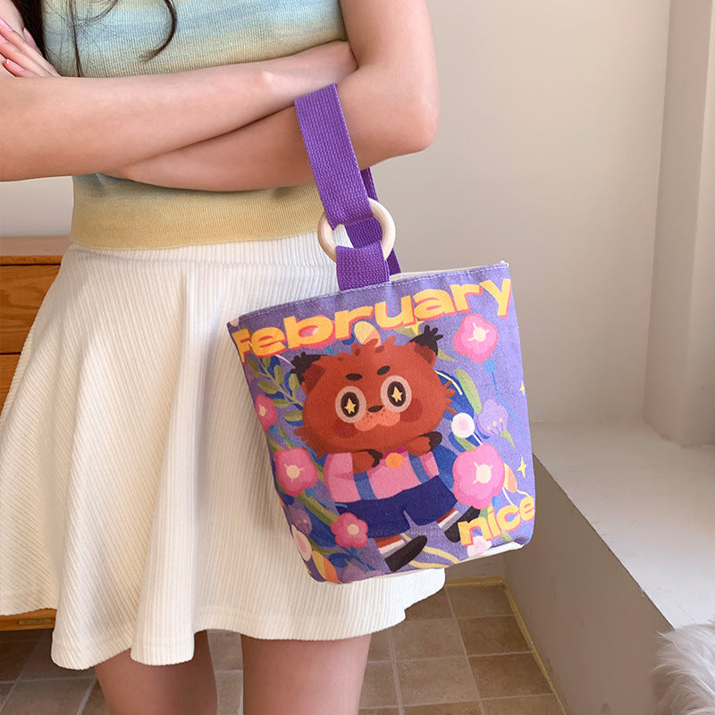 Korean Style Commuter Canvas Cute Cloth Handbags