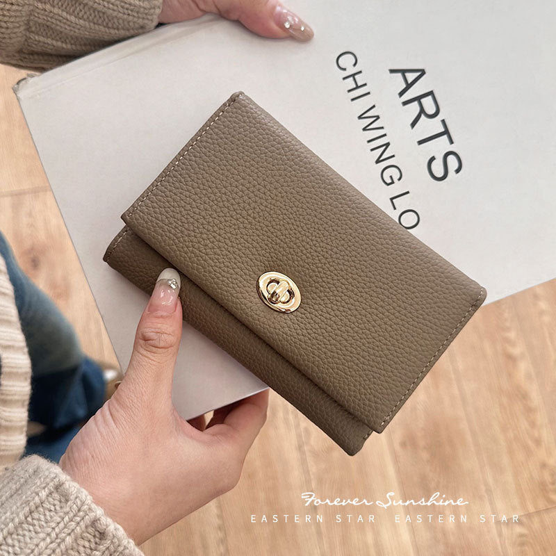 Women's Authentic Leather Tactile Feel Short Premium Ladies Wallets