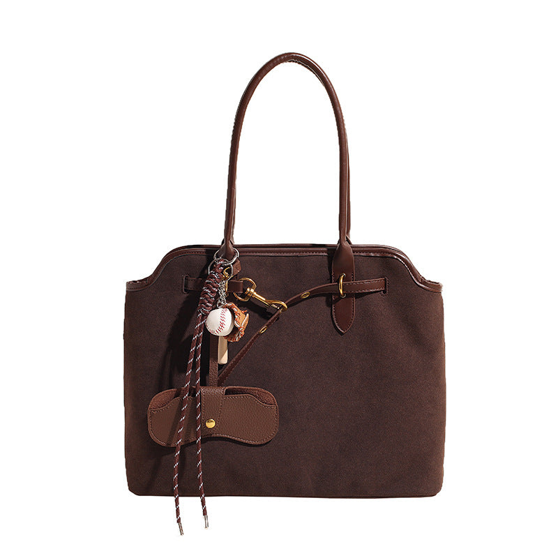 Women's Retro Frosted Leather Large Capacity Trendy Bags