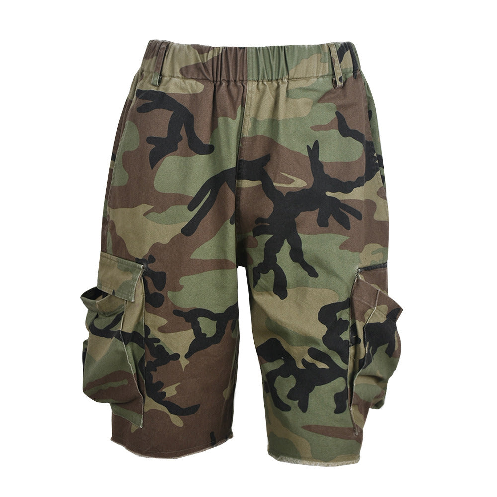 Women's Summer Sexy Loose Letter Camouflage Casual Pants