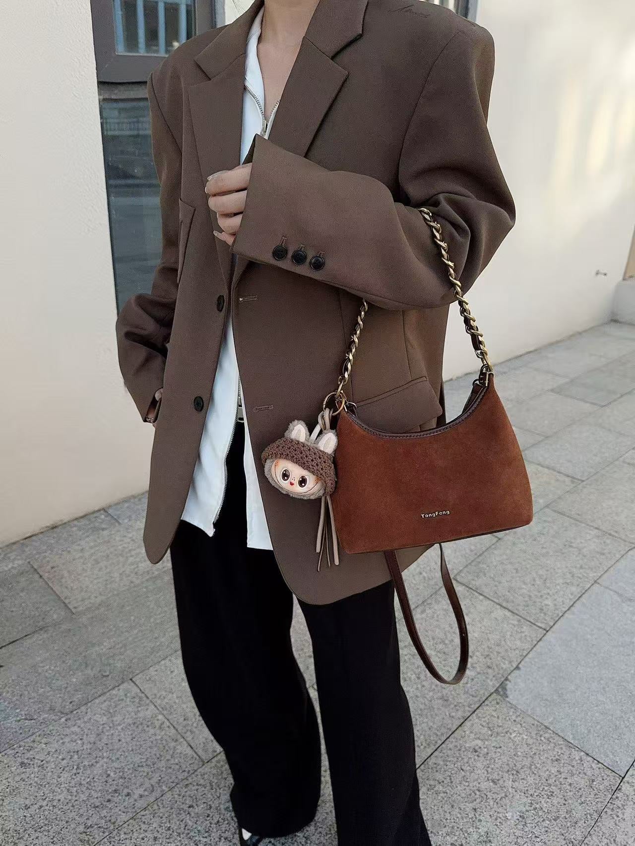 Women's Red High Quality Frosted Fashionable Stylish Handbags