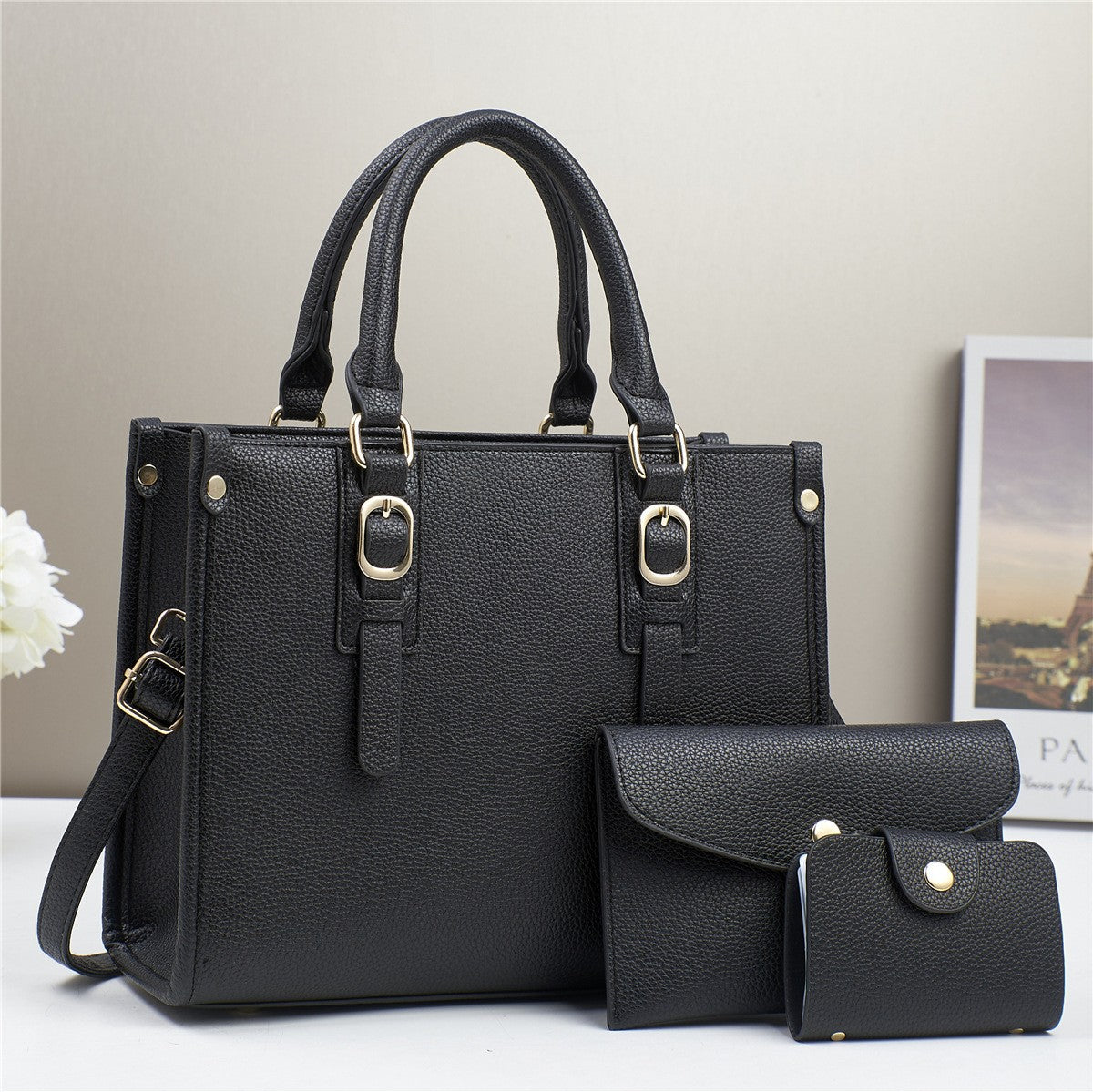 Women's Fashion Combination Soft Leather Set Large Handbags