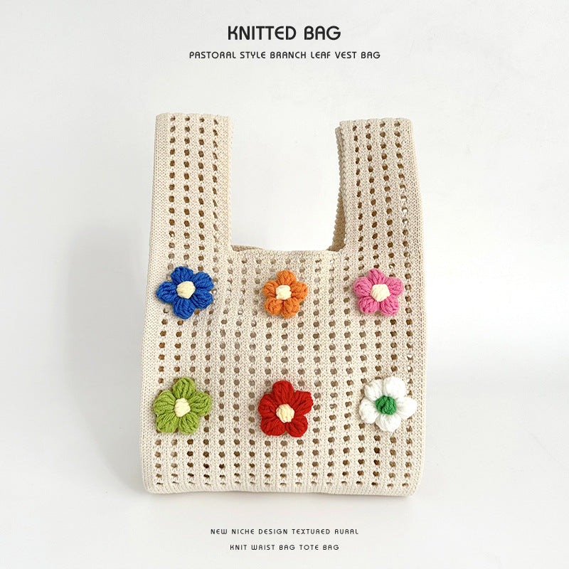 Women's Knitted Wool Version Versatile Hand Carrying Handbags