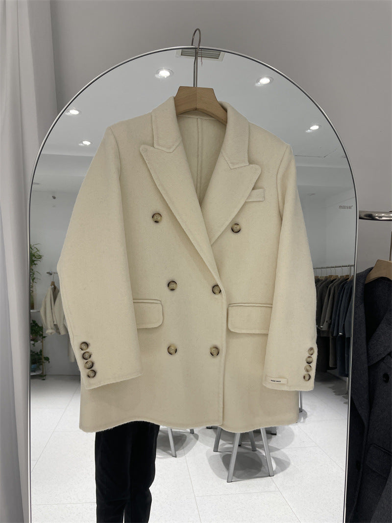 Women's Double-sided Woolen Fashion Commuter Long Sleeve Collar Coats