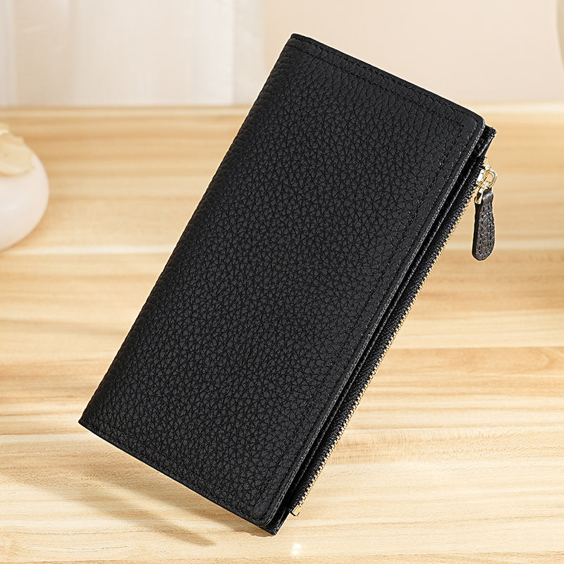 Litchi Pattern Leather Large Capacity Multiple Ladies Wallets