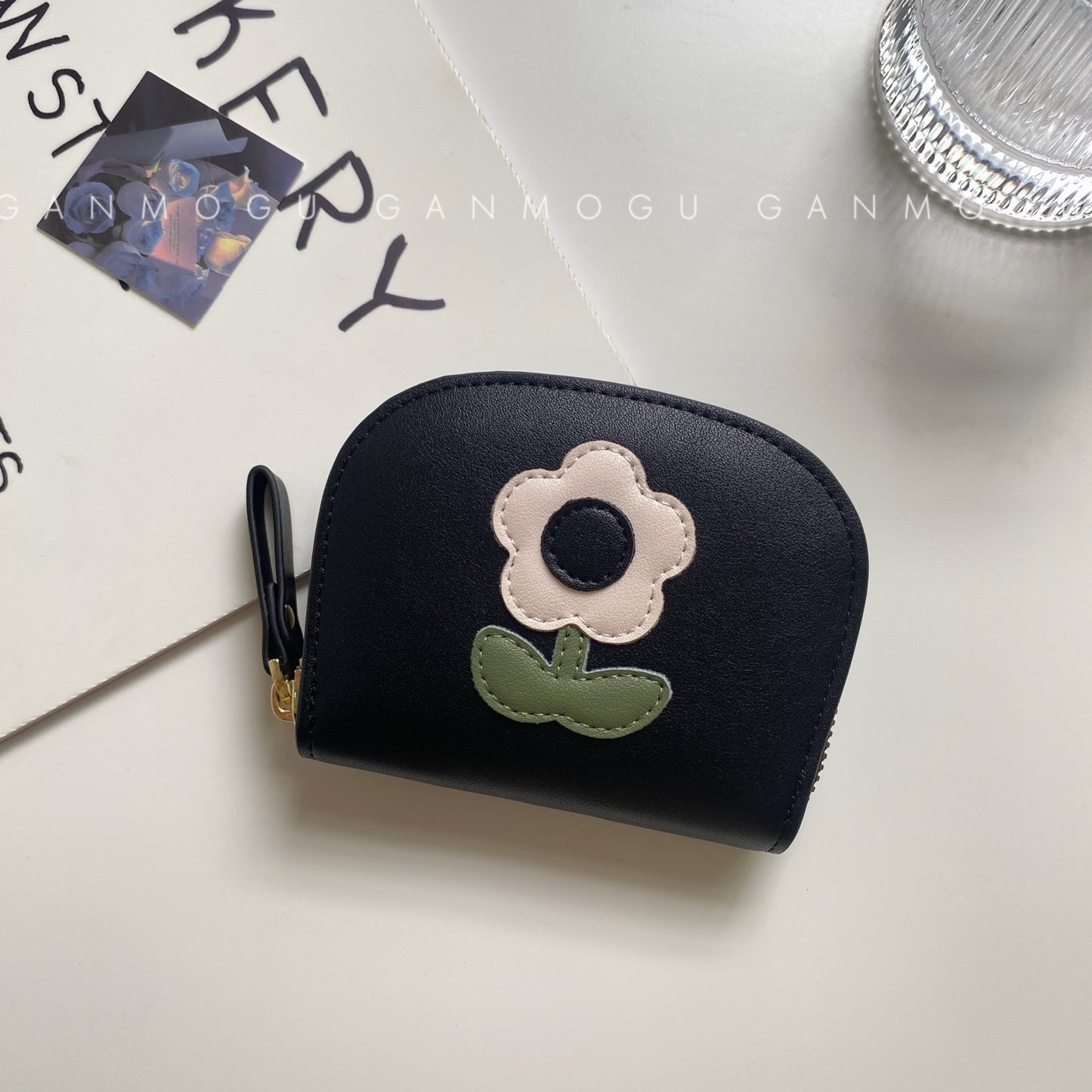Women's Flower Expanding Cute Compact Portable Hand Card Holder