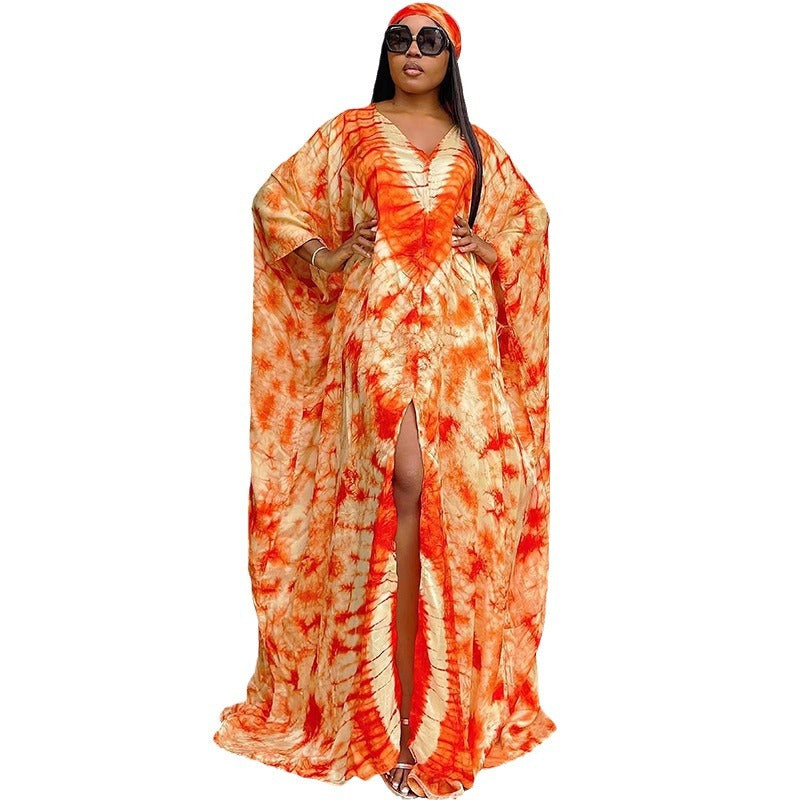Women's African Ethnic Style Retro Gown Printed Large Swing Dresses