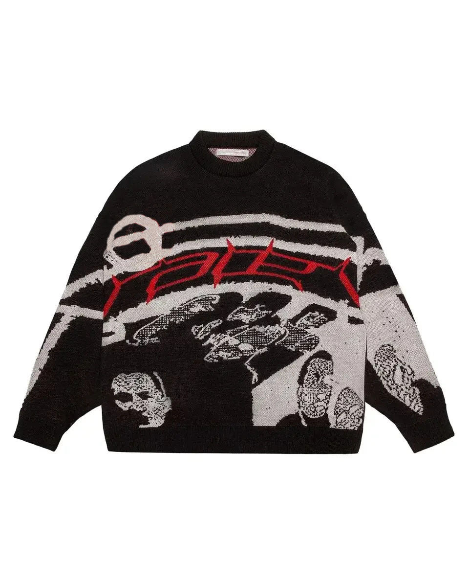 Women's Street Printed Personality Casual Round Neck Sweaters