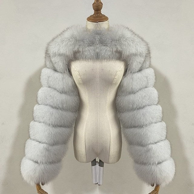 Women's Fur Fox Fashion Faux Shawl Coats