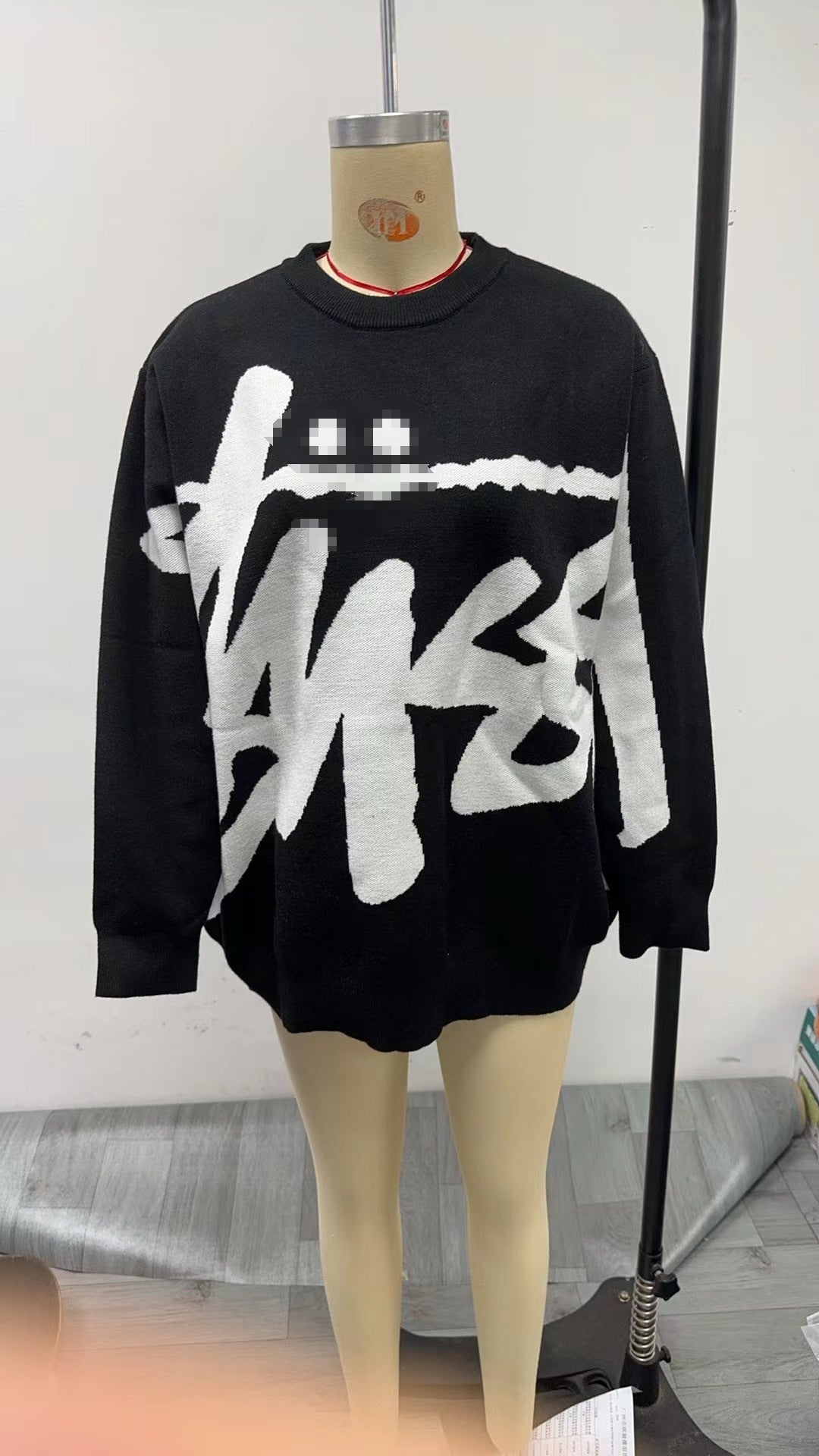Letter Fashion Casual Solid Color Round Sweaters
