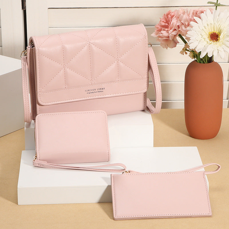 Women's Mobile Three-piece Set Design Fashionable Simple Phone Bags