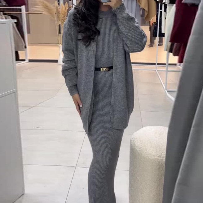 Elegant High-grade Shawl Knitted Comfortable Round Suits