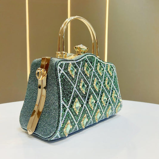 Women's Capacity Banquet Full Diamond High-grade Light Evening Bags